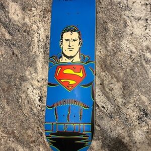 SUPER RARE Rodney Mullen Superman Almost DC Comics Skateboard Deck Blue Marvel